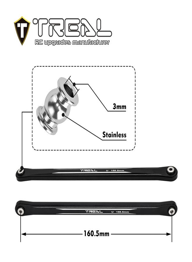 TREAL Aluminum 7075 Upper Links Bar Set 158.5mm for Losi LMT 2.0, LMT 4WD Solid Axle Mega Truck Bog Hog/King Sling(Orange) - Image 4